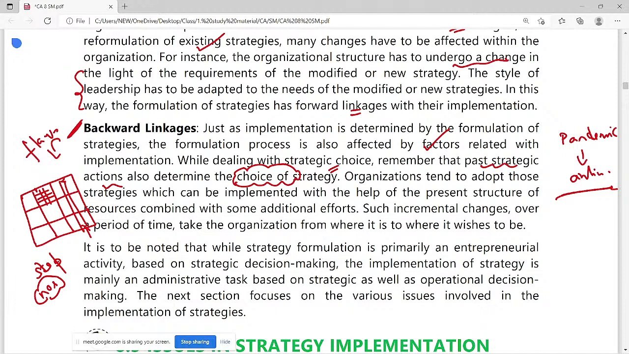 CA Group2 SM 10  Ch 8 - Strategic Implementation Control