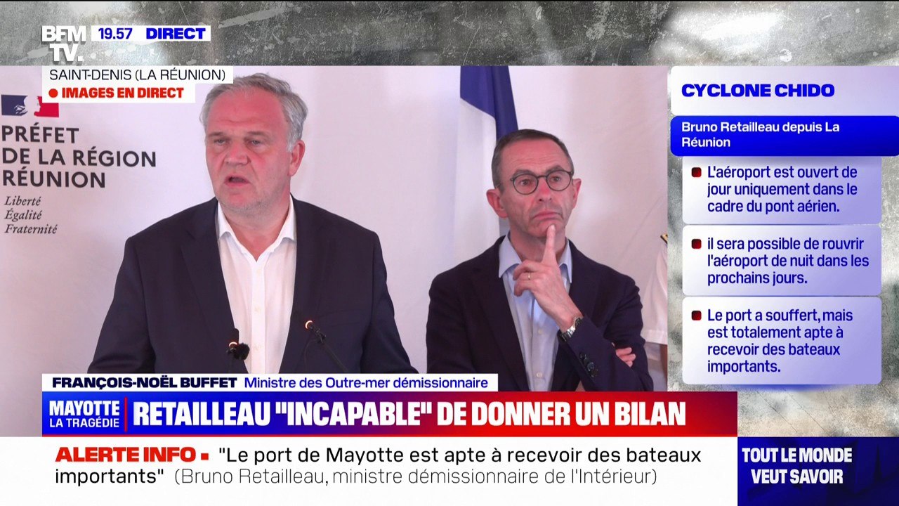 François-Noël Buffet (ministre des Outre-mer démissionnaire): "Aucun endroit de l'île de Mayotte n'a été épargné"