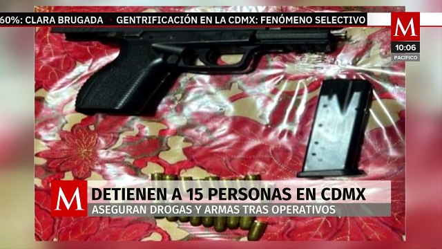 Detienen a 15 y aseguran armas y drogas tras operativos en Iztapalapa y Coyoacán, CdMx