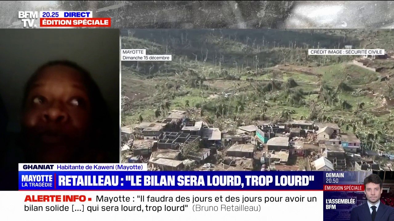 "C'est un désastre": Le témoignage de Ghaniat, habitante de Kawéni (Mayotte), après le passage du cyclone Chido