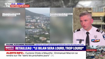 Mayotte: "On avait ancipité la venue de ce cyclone. C'est pour ça qu'on avait engagé des équipes en anticipation", indique Alexandre Jouassard (Sécurité civile)