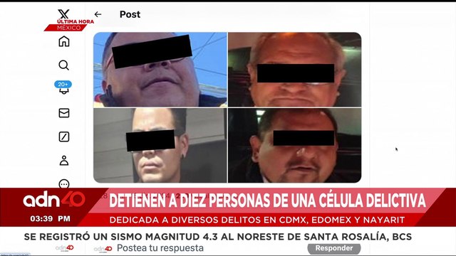 🚨¡Última Hora! Detienen a diez personas de una célula delictiva, dedicada a diversos delitos
