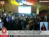 Venezolanos celebran 25 años de la nueva elección de la Constitución bolivariana