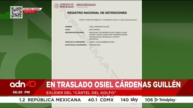 🚨¡Última Hora! En traslado Osiel Cárdenas Guillén exlíder del Cártel del Golfo