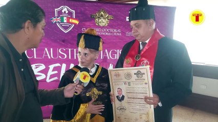 EL EXASAMBLEISTA GALO LARA RECIBIÓ EL CLAUSTRO MAGISTRAL HISPANO DOCTORAL HONORIS CAUSA