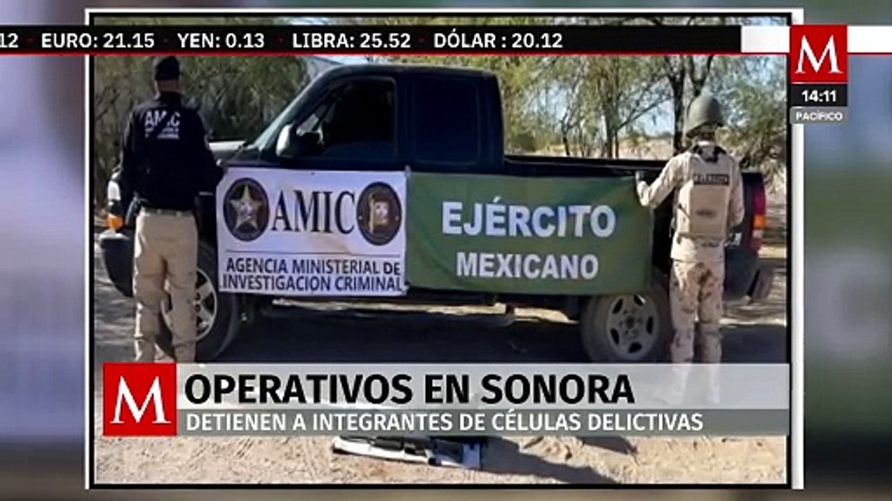 Autoridades detienen a cinco integrantes de una célula criminal tras operativos en Sonora