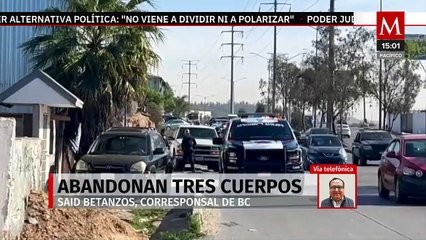 Hallan 3 cadáveres al interior de una camioneta abandonada en Baja California