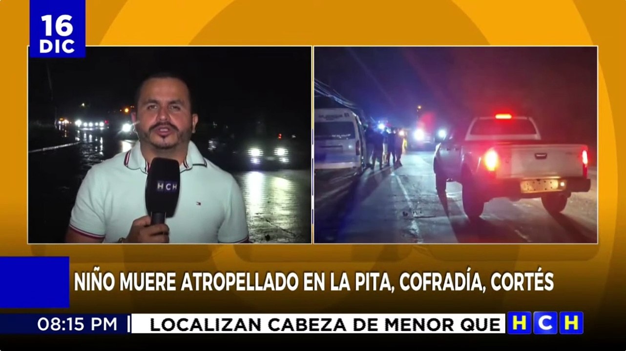 Menor muere atropellado en Cofradía, Cortés