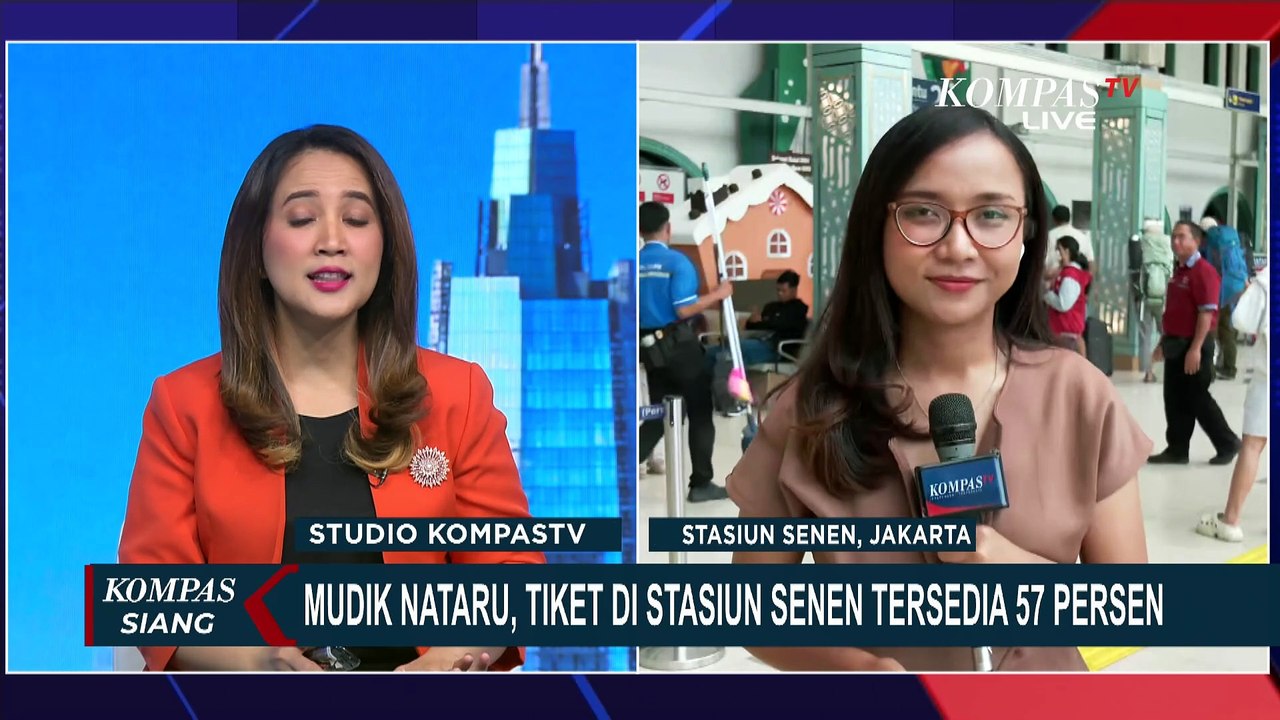 Jelang Mudik Nataru, Tiket Kereta di Stasiun Senen Masih Ada 57 Persen | SERIAL NATARU