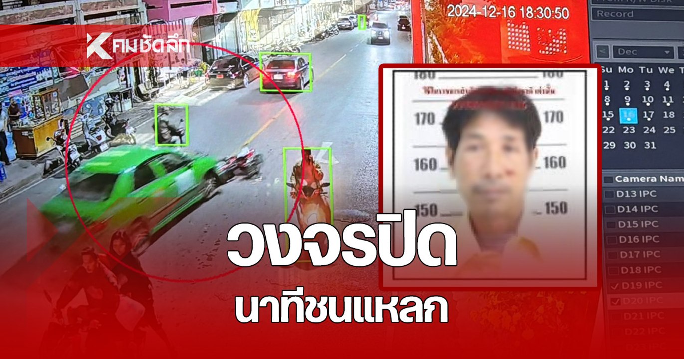 คลิปจากกล้องวงจรปิด นาทีรถยนต์สีเขียวพุ่งชนแหลก...