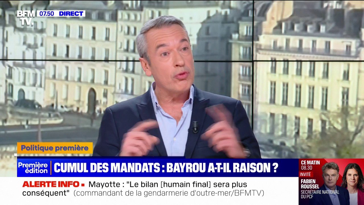 ÉDITO - Cumul des mandats: "François Bayrou ferait mieux de s'occuper au cumul des dossiers sur son bureau"