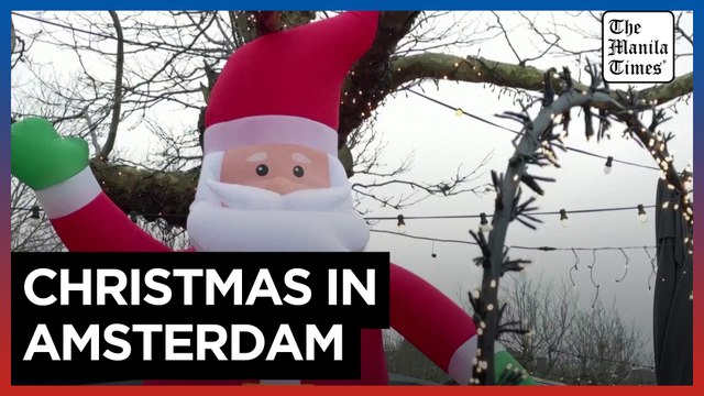 Ice skating in Amsterdam as Dutch capital embraces Christmas season