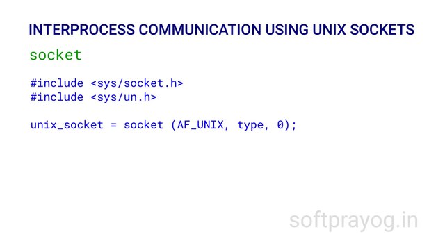 Unix domain sockets