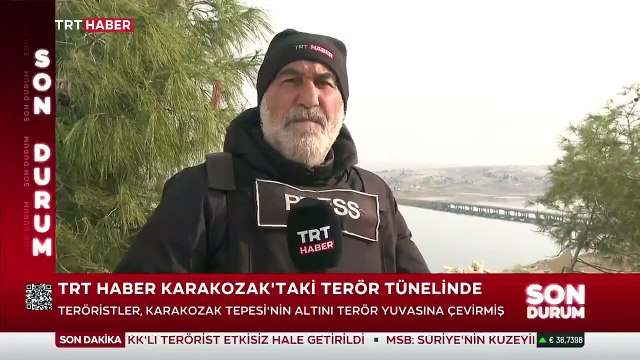 Karakozak'taki terör tünellerini TRT Haber görüntüledi