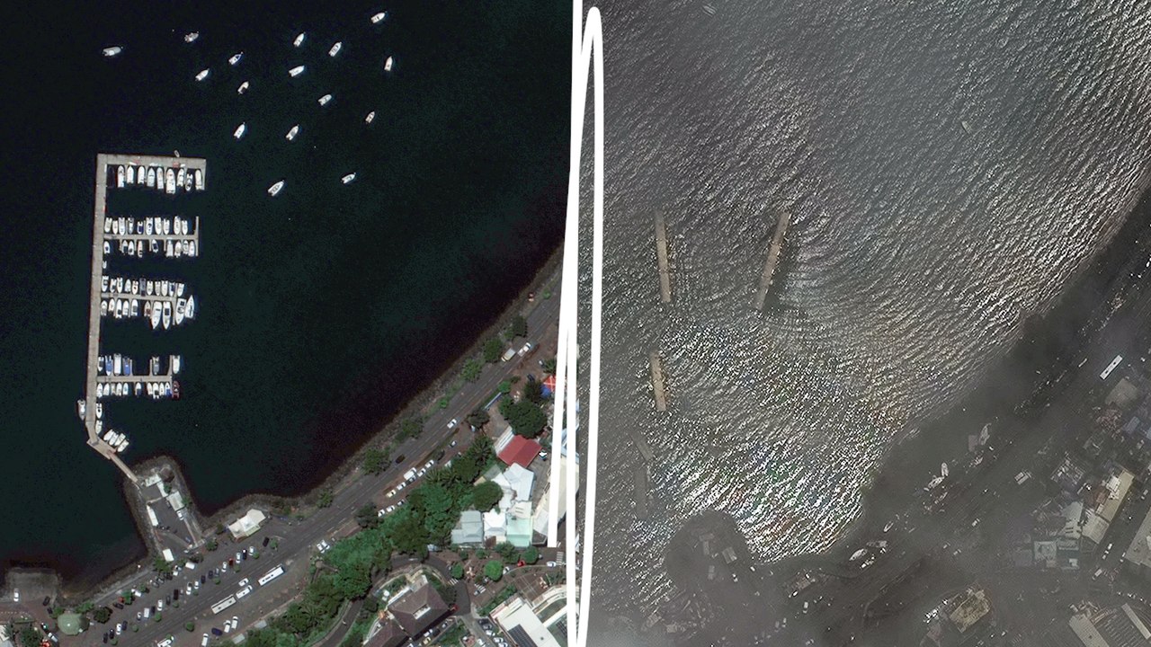 Mayotte avant / après le passage du cyclone Chido