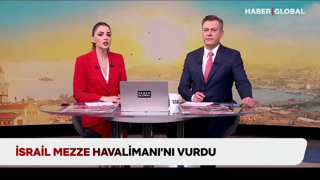 İsrail Suriye'deki askeri üsleri vuruyor! Bombalanan Mezze Askeri Havalimanı'ndaki tahribatı Haber Global görüntüledi