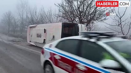 Bolu'da İşçi Servisi Devrildi: 9 Yaralı