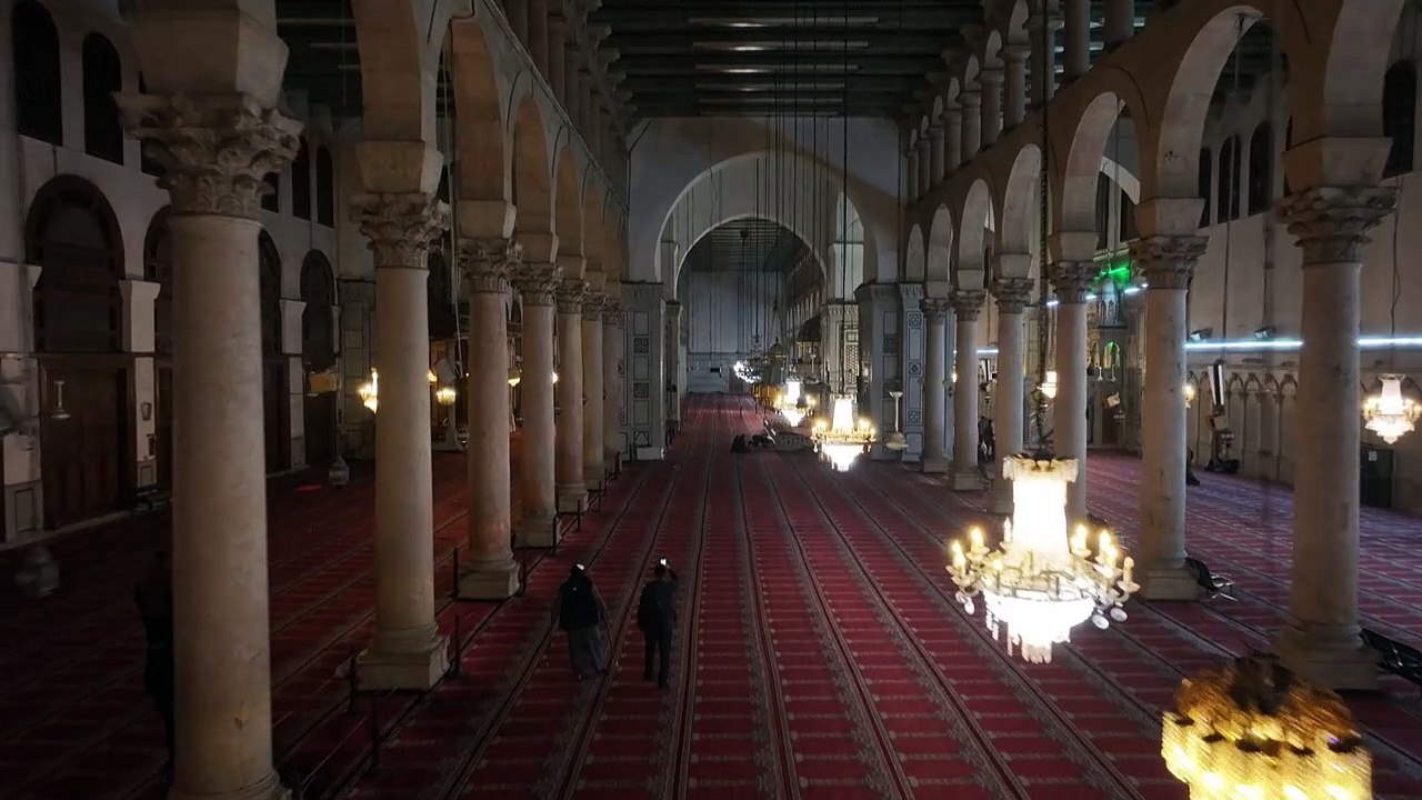 لقطات جوية من داخل المسجد الأموي في دمشق