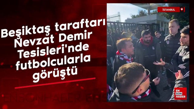 Beşiktaş taraftarı, Nevzat Demir Tesisleri'nde futbolcularla görüştü