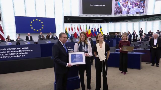Edmundo González y Corina Machado reciben el premio Sajarov 2024
