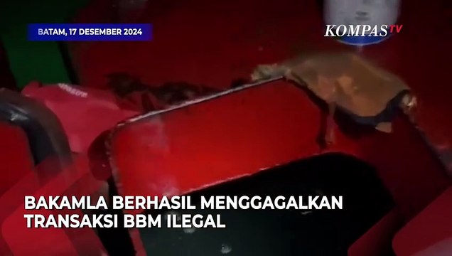 Momen Bakamla Gagalkan Transaksi BBM Ilegal di Perairan Batam
