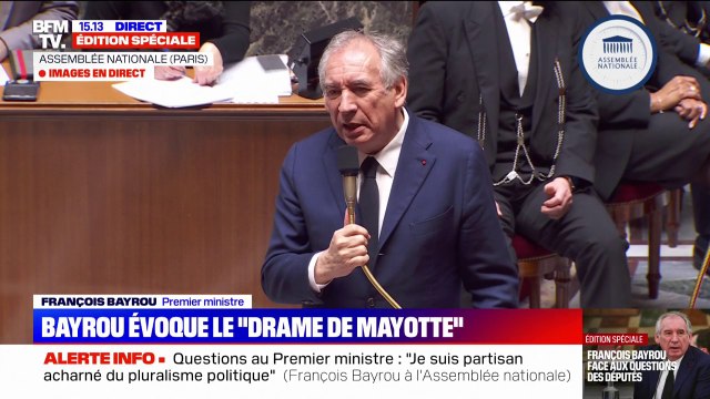 Mayotte: Nous sommes tous anxieux devant le destin de ceux qui ont été pris dans la tourmente , affirme François Bayrou