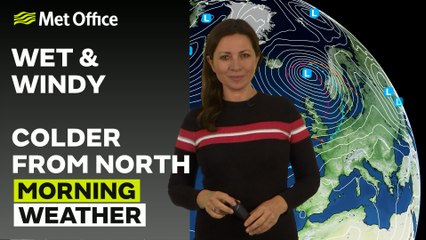 Met Office Wednesday morning weather forecast - 18/12/2024 - Overcast then some sunny spells