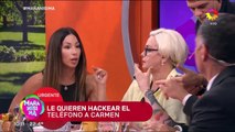 El tremendo susto que tuvo Carmen Barbieri en pleno vivo: 