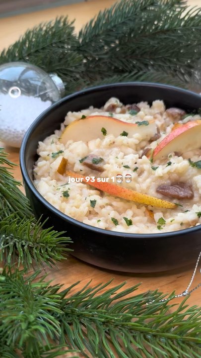 Jour 93/100 - Risotto poire et châtaigne 🍐