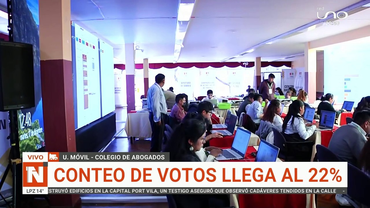 Conteo de actas al 22%