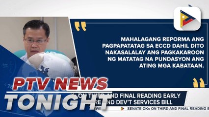 Senate OKs on third and final reading Early Childhood Care and Dev’t Services Bill