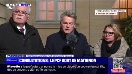 Consultations à Matignon: "Un échange courtois mais franc", rapporte Fabien Roussel (PCF)