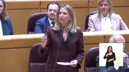 La senadora del PP Alicia García, este martes en la Cámara Alta.