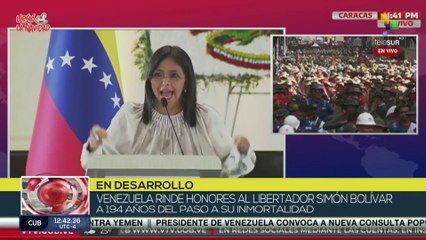 Rodríguez: hablar del Libertador Simón Bolívar nos llena de orgullo
