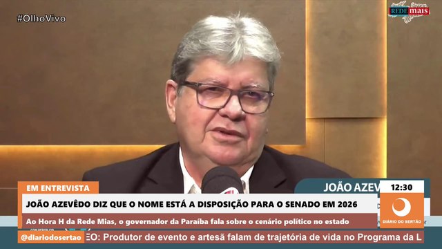 João Azevêdo diz que o nome está à disposição para o Senado em 2026