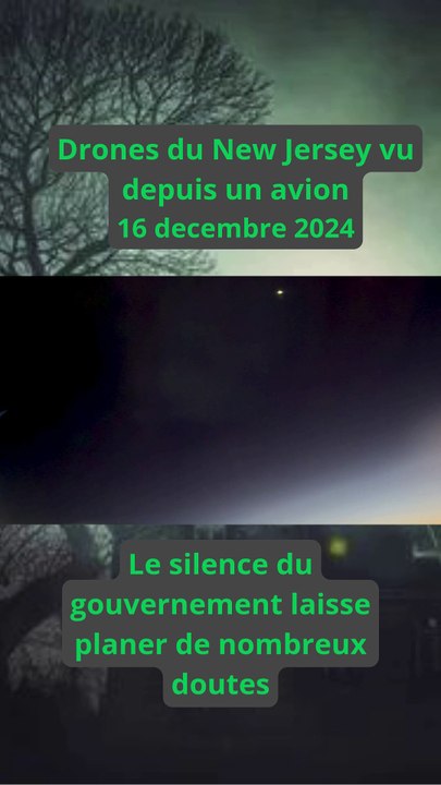 Plusieurs drones du New Jersey vu d'avion 16 decembre 2024 #ufo #ovni #alien #paranormal #mystery