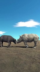Animals 3D Animation Fighting game animal wildlife Gameplay FUN GAMES TV  Carcharodontosaurus vs Buffalo