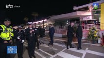 Rencontre du pape François avec le président de la République Emmanuel Macron à l'aéroport d'Ajaccio
