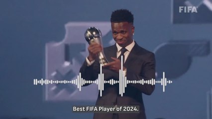 Vini Jr's powerful speech after winning The Best FIFA Men's Player 2024