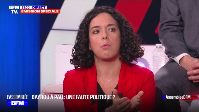 Manon Aubry (LFI) sur le déplacement de François Bayrou: Un jet privé pour aller à Pau discuter du règlement des piscines municipales quand on a un département de la France en train d'être rasé de la carte