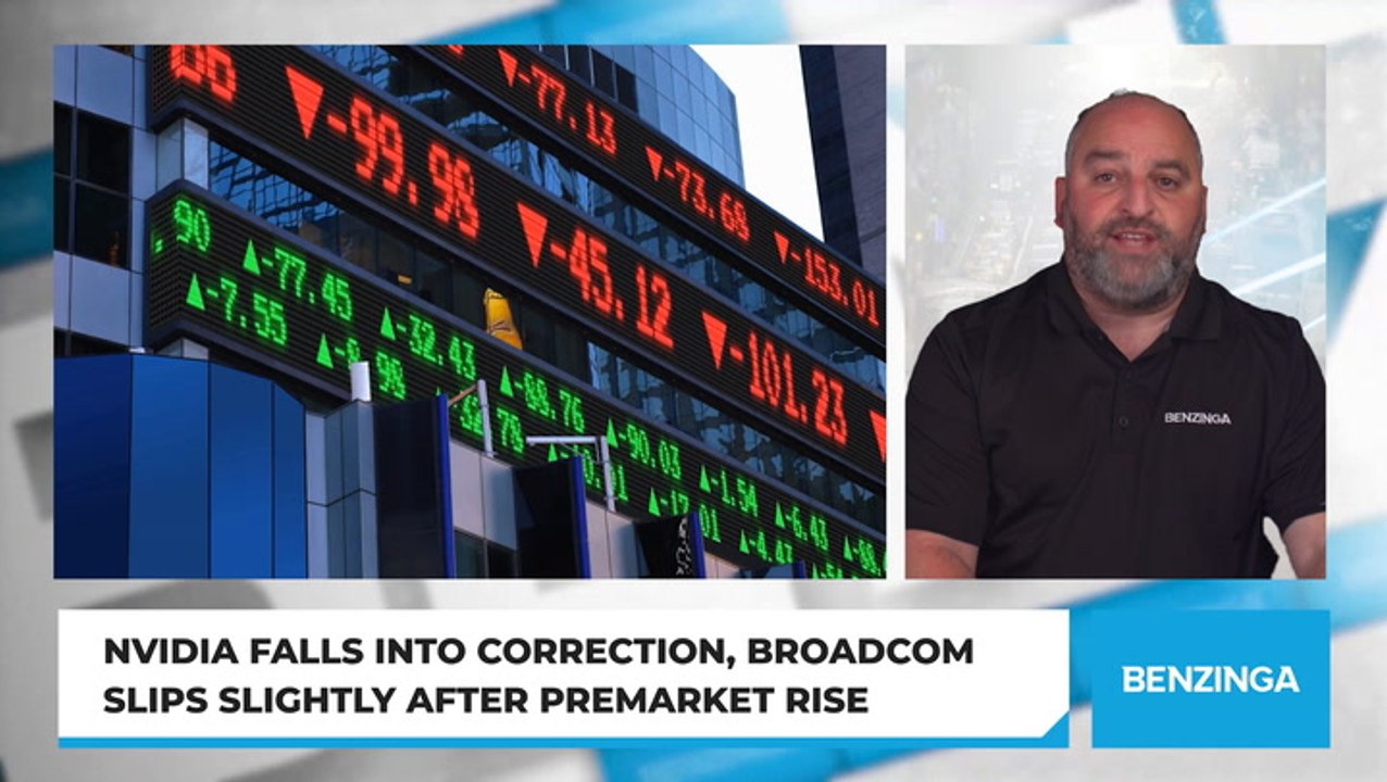 Nvidia Falls Into Correction, Broadcom Slips Slightly After Premarket Rise