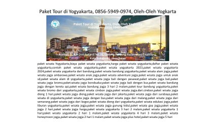 Paket Tour di Yogyakarta, 0856-5949-0974, Oleh-Oleh Yogkarta