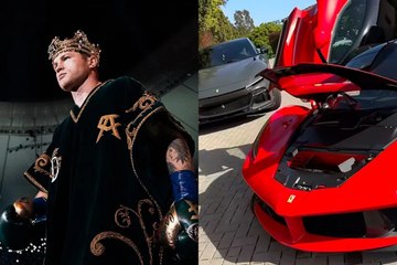 Canelo presume su colección de Ferraris y le hace espacio a su nueva adquisición