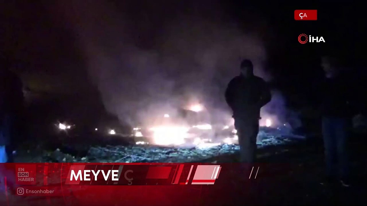 Çanakkale'de meyve çiftliğinde yangın