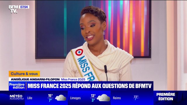 Angélique Angarni-Filopon, Miss France 2025, répond aux questions de BFMTV
