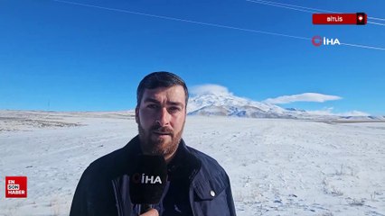 Süphan Dağı'nda mercek bulutu manzarası hayranlık uyandırdı