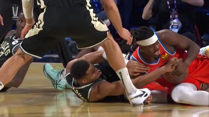 Giannis and Dort get feisty in NBA Cup final scramble