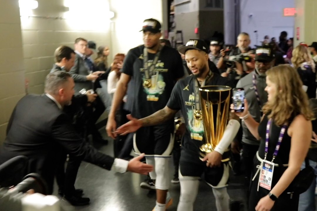 Bucks' "modest" behind-the-scenes celebration after defeating OKC to win NBA Cup in Las Vegas