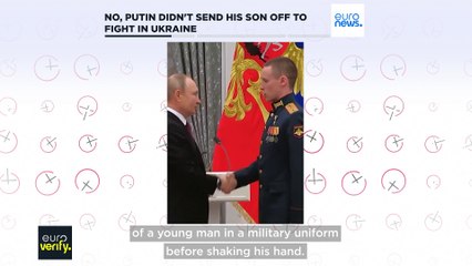 No, video doesn't show Putin sending his son off to fight in Ukraine