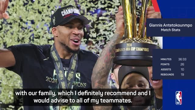 No champagne for Giannis despite NBA Cup triumph
